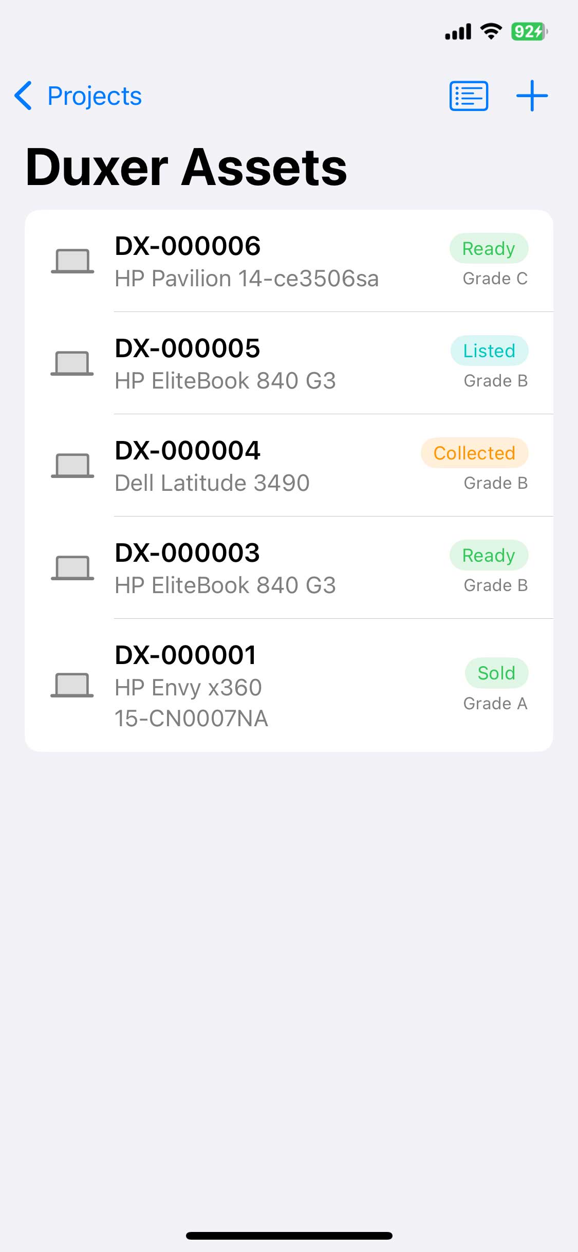 Duxer iOS, field capture